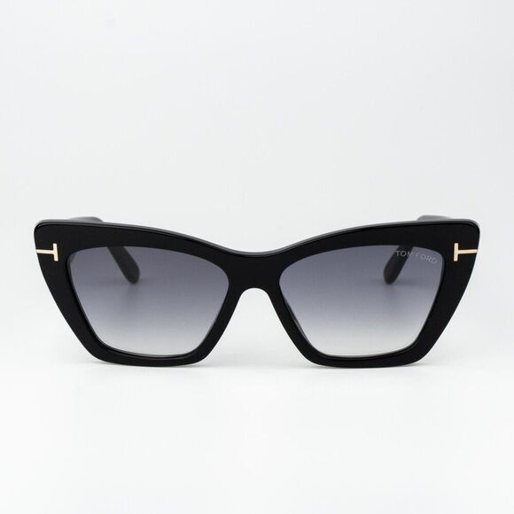 Tom Ford WYATT Women Sunglasses Black Gradient Smoke Cat Eye FT0871/S 01B BRAND main image 12